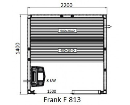 Финская сауна Frank F813 220х140 см