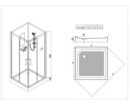 Душевая кабина Esbano ES-100CК