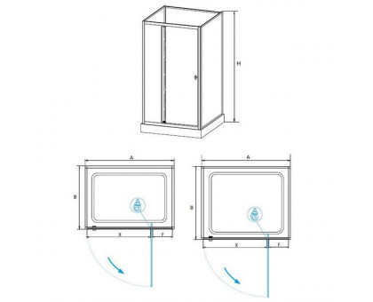 Душевая кабина RGW OLB-207 80x80 профиль белый