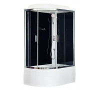 Душевая кабина Royal Bath RB 8120BK5-BT-CH 120х80 см, с прозрачными стеклами, правосторонняя