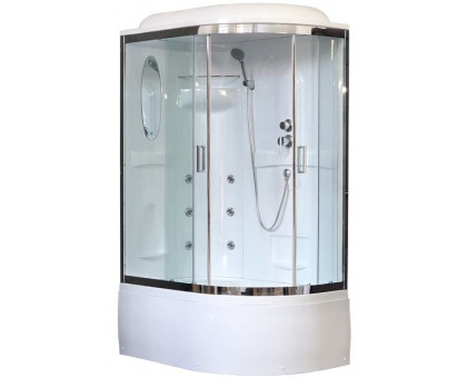 Душевая кабина Royal Bath RB 8120BK2-T-CH 120х80 см, с прозрачными стеклами, левосторонняя