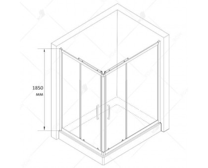 Душевой уголок RGW CL-44B 80x100, прозрачное стекло
