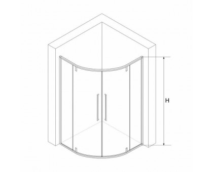 Душевой уголок RGW SV-53B 100x100, прозрачное стекло