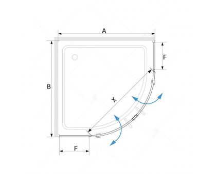 Душевой уголок RGW SV-53B 80x80, прозрачное стекло