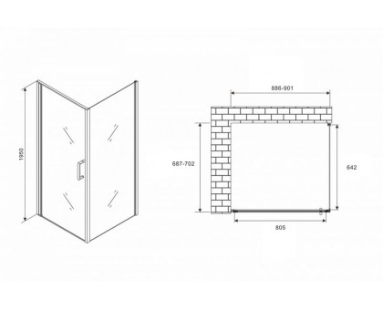 Душевой уголок ABBER Sonnenstrand AG04090B-S70B