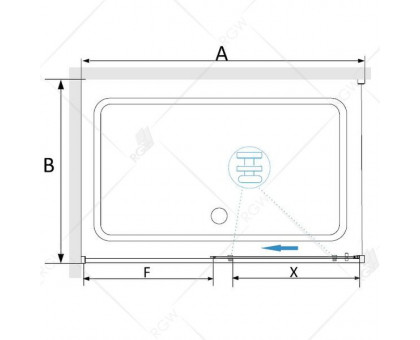 Душевой уголок RGW SV-42B (SV-12B + Z-050-2B) 150x90, прозрачное стекло