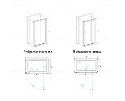 Душевой уголок RGW PA-35 (PA-05 + Z-050-1) 80x80, прозрачное стекло