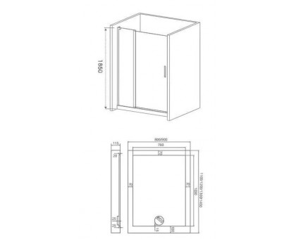 Душевое ограждение Good Door PANDORA WTW-130-T-CH 130 см