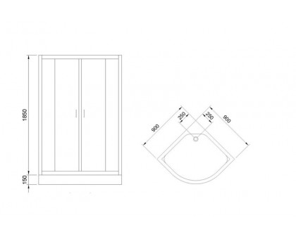 Душевой уголок Royal Bath RB 90HK-T-CH 90х90 см, с прозрачными стеклами