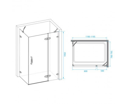 Душевой уголок RGW SA-41 80x120, прозрачное стекло