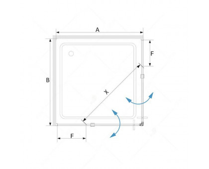 Душевой уголок RGW SV-33B 100x100, прозрачное стекло