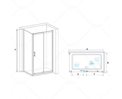 Душевой уголок RGW PA-145 90x120, прозрачное стекло