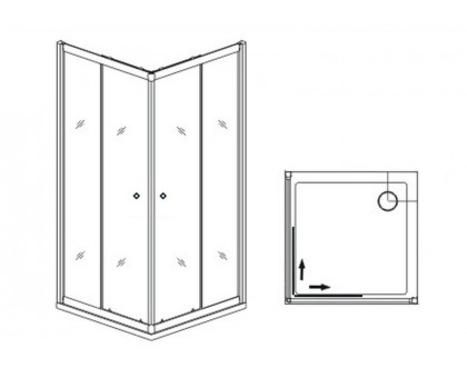 Душевой уголок RGW Dolphin TN-206-J 90х90, прозрачное стекло