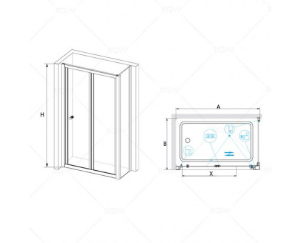 Душевой уголок RGW CL-31 (CL-21 + Z-12) 100х100, прозрачное стекло