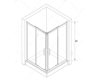 Душевой уголок RGW CL-34 100х100, прозрачное стекло